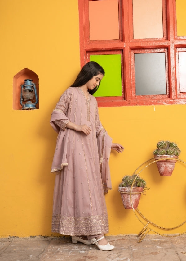 Falak Kids-Tea Pink 3 pieces By Gulbahar