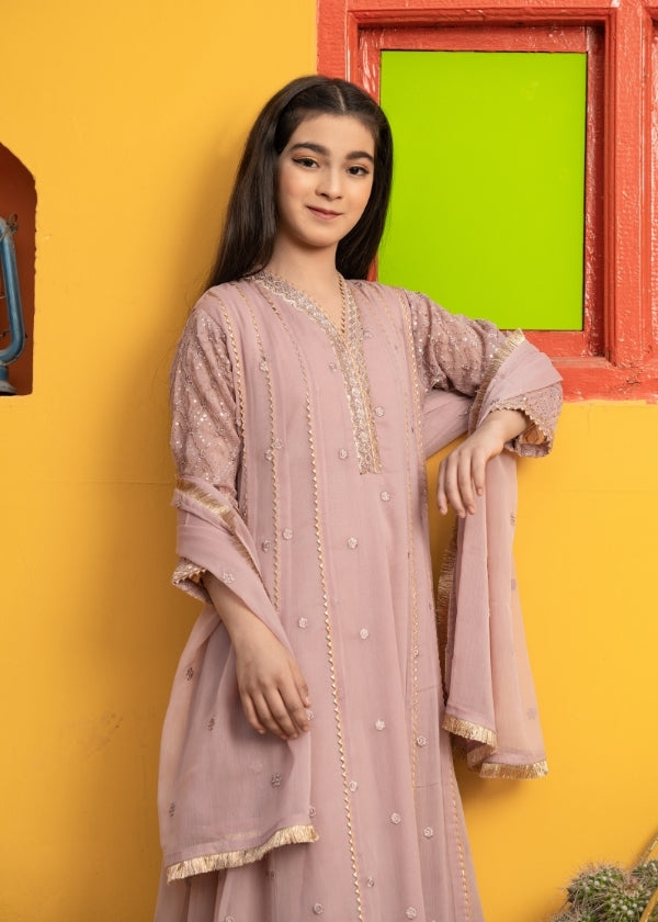 Falak Kids-Tea Pink 3 pieces By Gulbahar