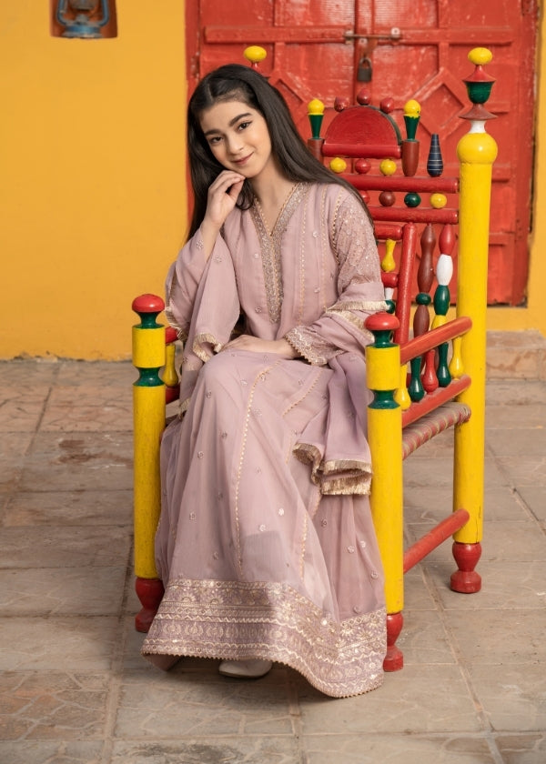 Falak Kids-Tea Pink 3 pieces By Gulbahar